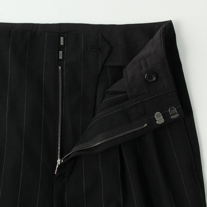 WIDE PINSTRIPE WOOL TROUSERS