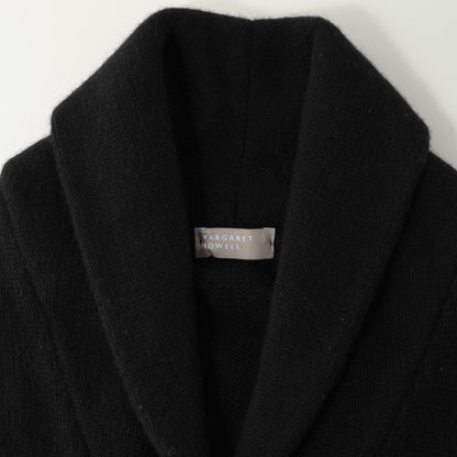CROPPED SHAWL COLLAR CARDIGAN KNIT