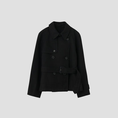 HEAVY HERRINGBONE LINEN COAT