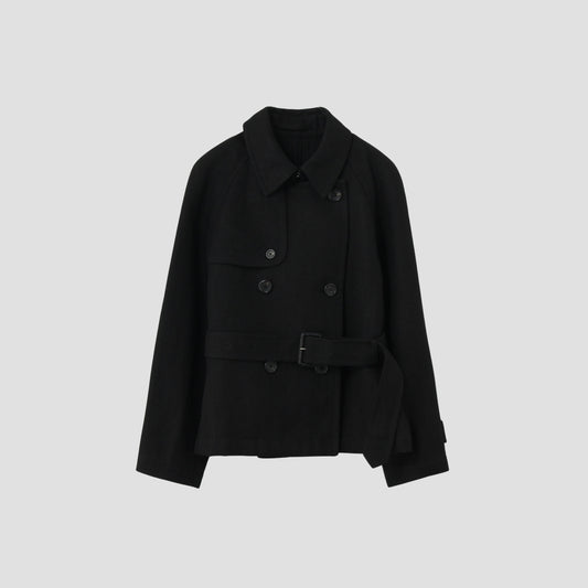 HEAVY HERRINGBONE LINEN COAT