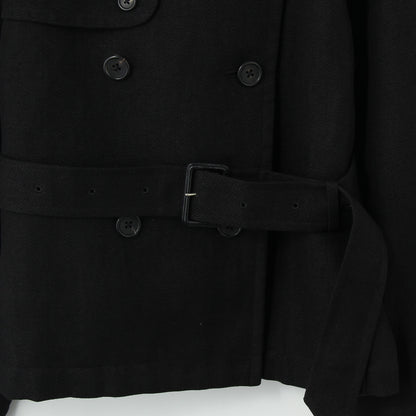 HEAVY HERRINGBONE LINEN COAT