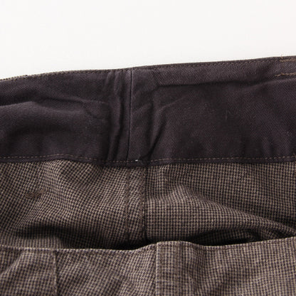CHEF CHECK COTTON LINEN TROUSERS