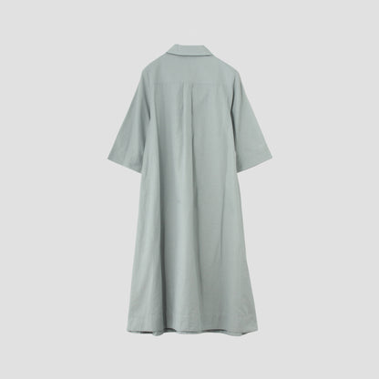 COTTON RAMIE CHAMBRAY DRESS