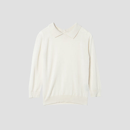 FINE MERINO POLO COLLAR JUMPER KNIT