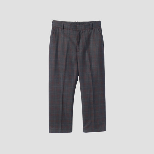 PLAID WOOL TROUSERS