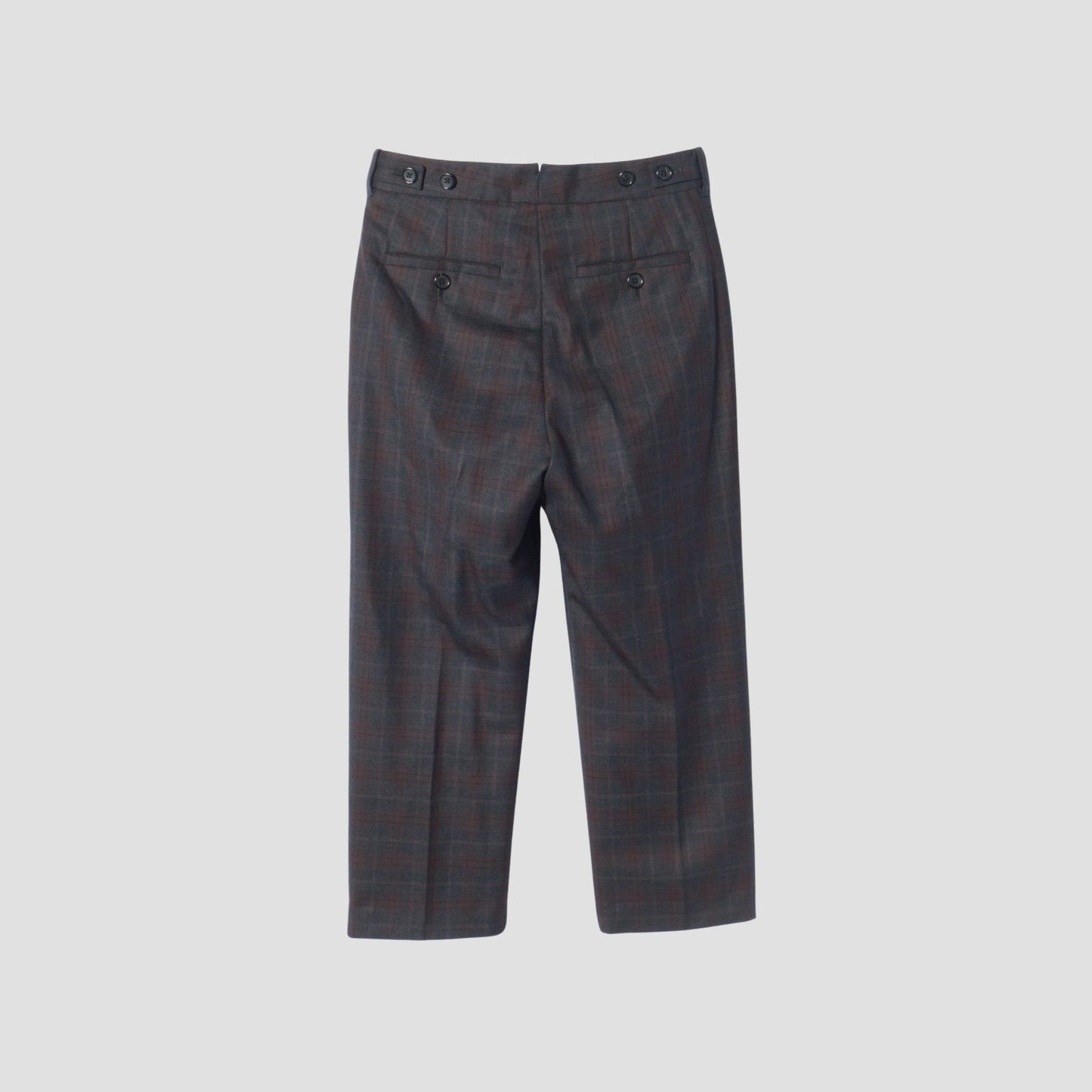 PLAID WOOL TROUSERS