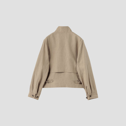 DENSE LINEN POPLIN BLOUSON