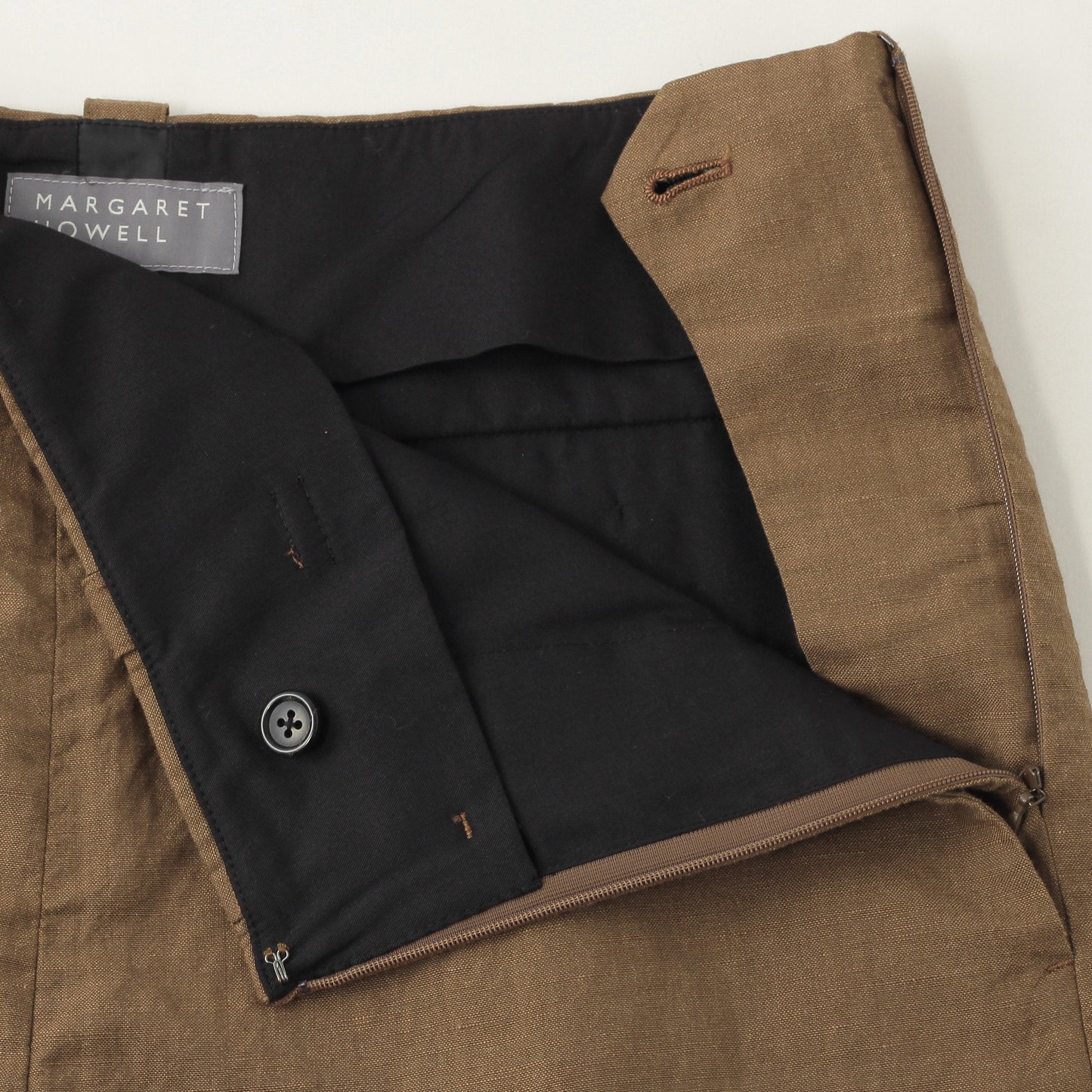 YARN DYE WOOL LINEN TROUSERS