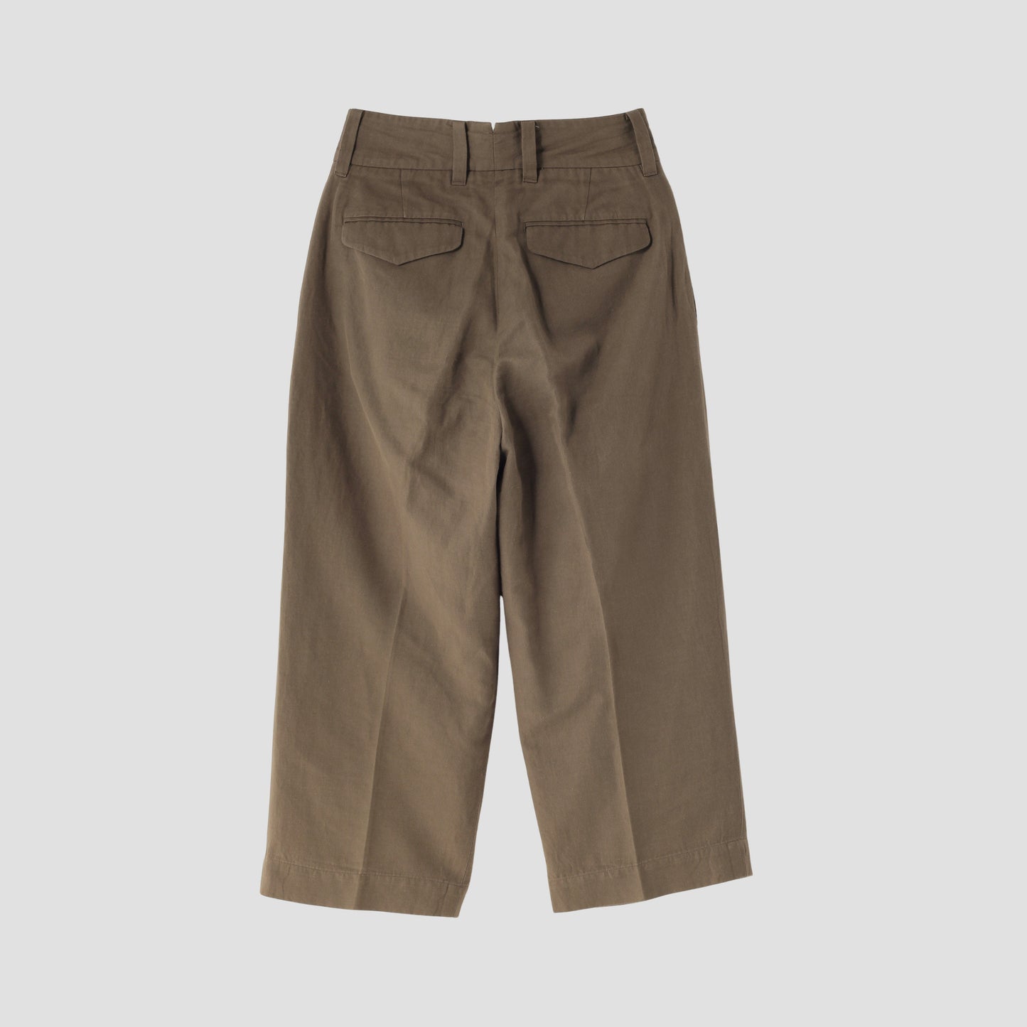 HIGH TWIST LINEN COTTON TWILL TROUSERS