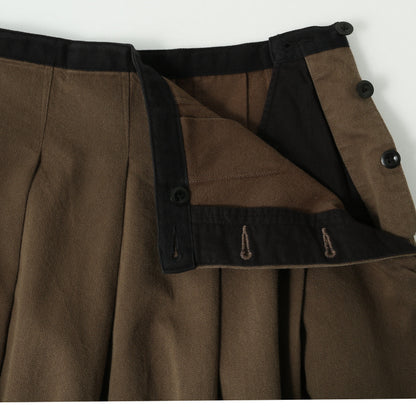 WOOL COTTON HEAVY TWILL SKIRT