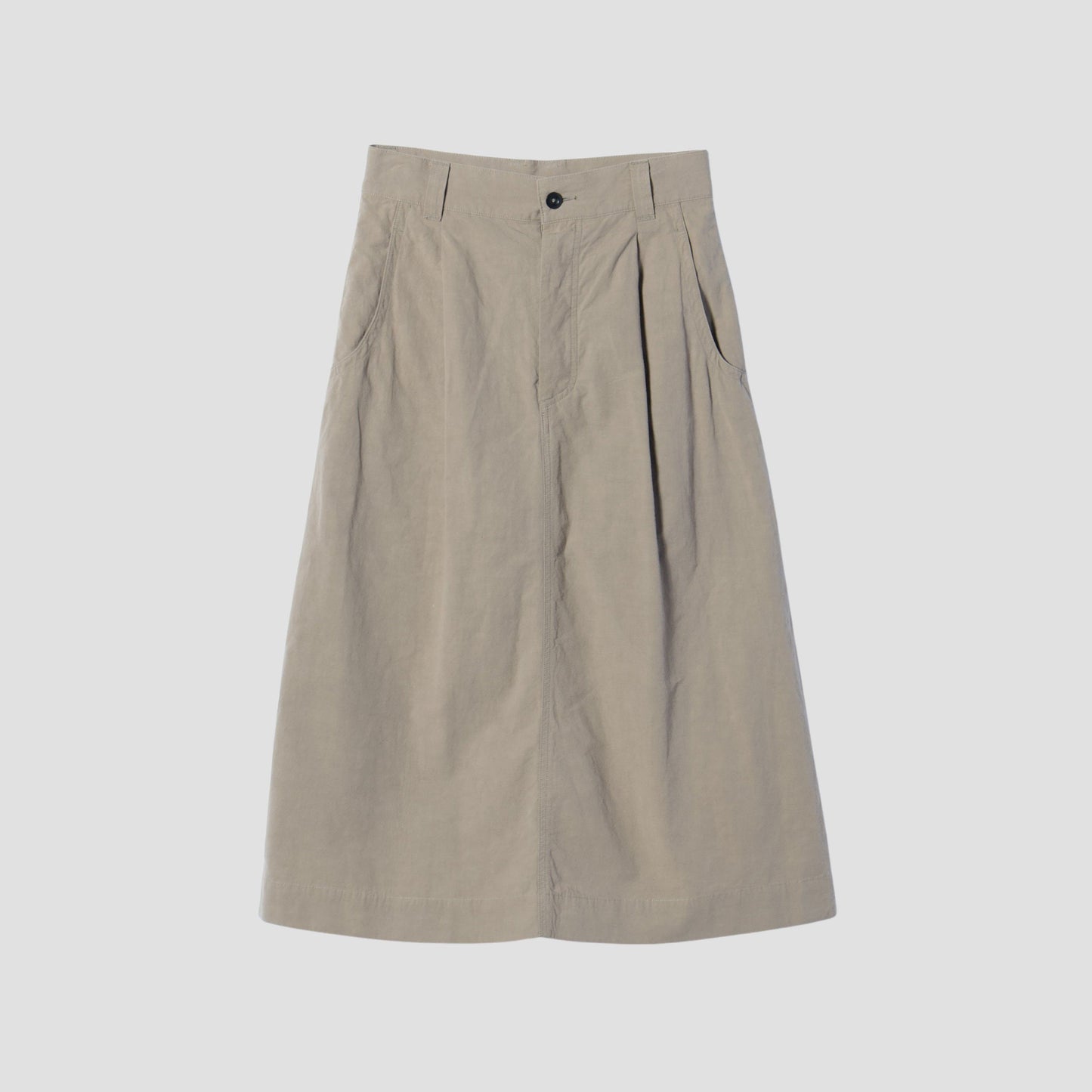 COTTON LINEN PLAIN WEAVE SKIRT