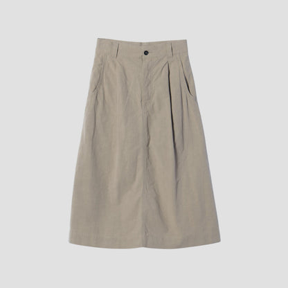 COTTON LINEN PLAIN WEAVE SKIRT