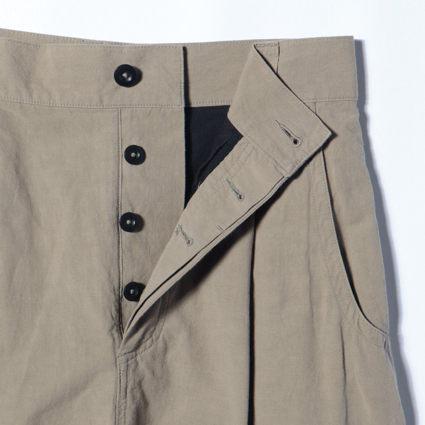 COTTON LINEN PLAIN WEAVE SKIRT
