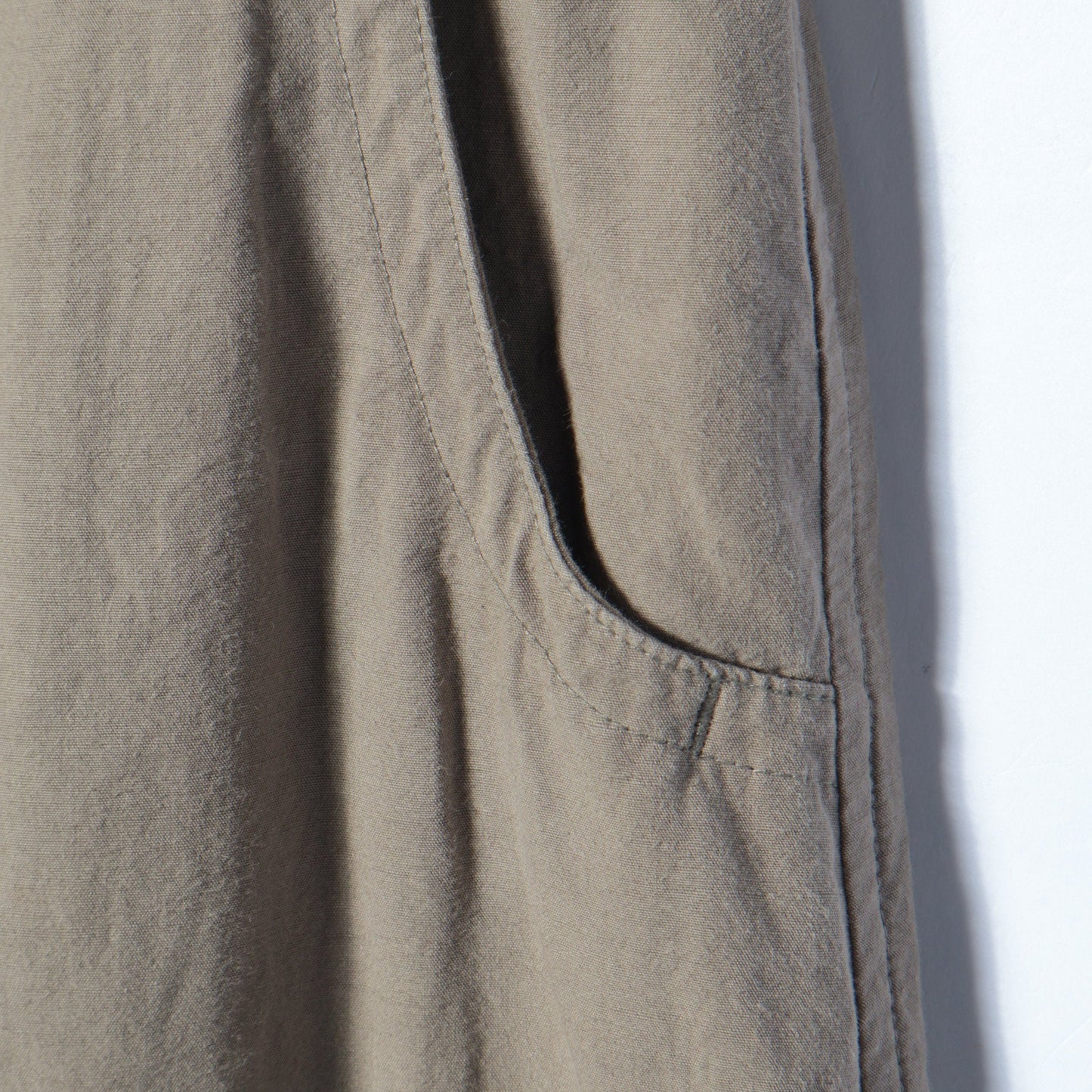 COTTON LINEN PLAIN WEAVE SKIRT