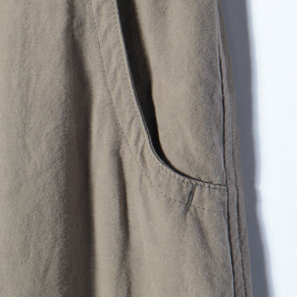 COTTON LINEN PLAIN WEAVE SKIRT