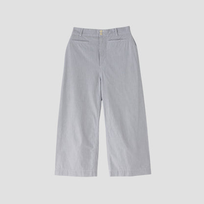 HAIRLINE COTTON TROUSERS
