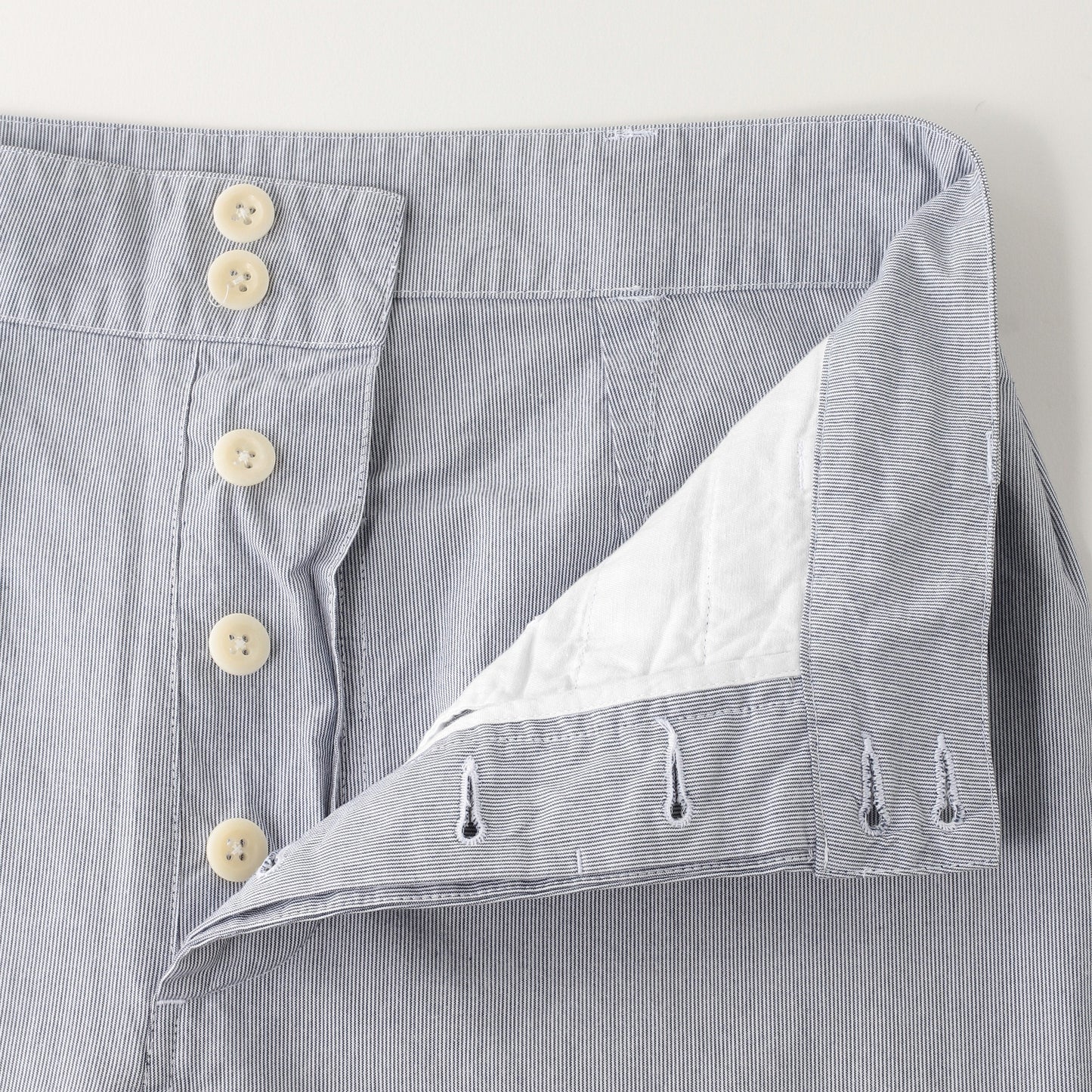 HAIRLINE COTTON TROUSERS