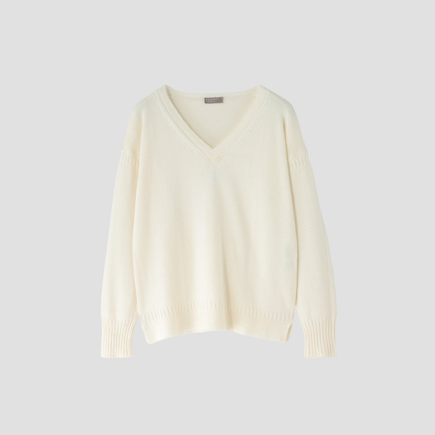 V NECK GUERNSEY KNIT