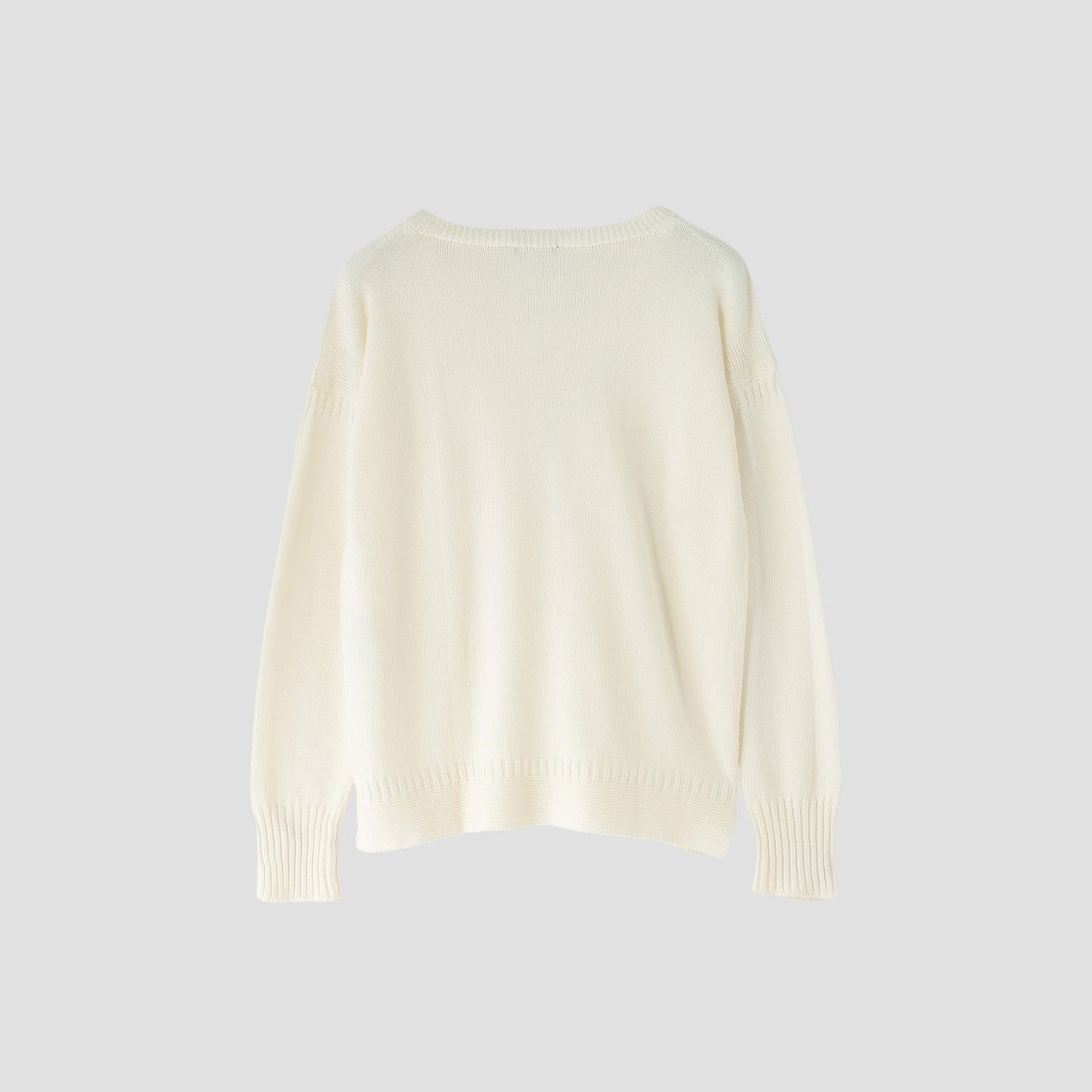 V NECK GUERNSEY KNIT