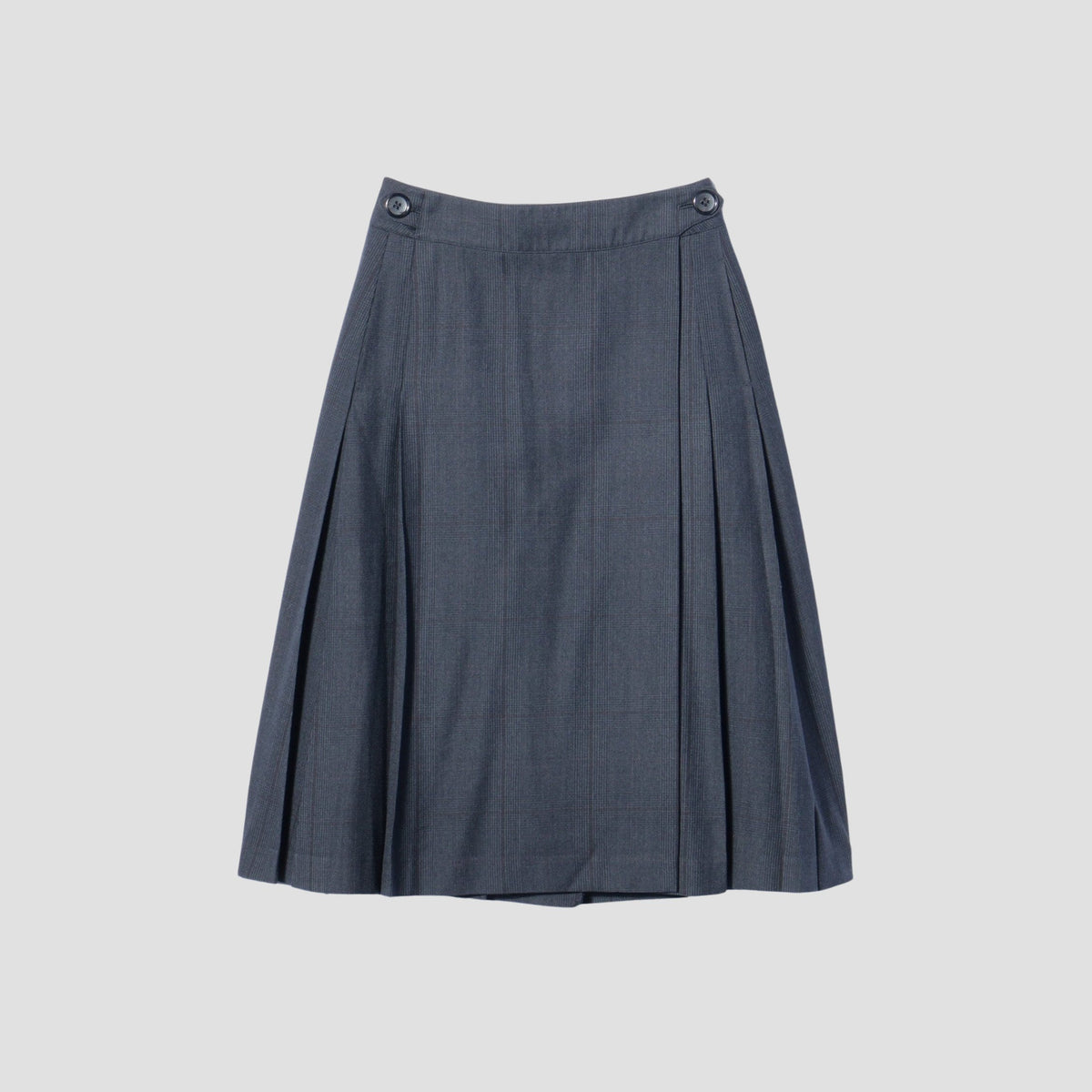 LARGE CHECK WOOL COTTON SKIRT