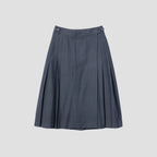 LARGE CHECK WOOL COTTON SKIRT