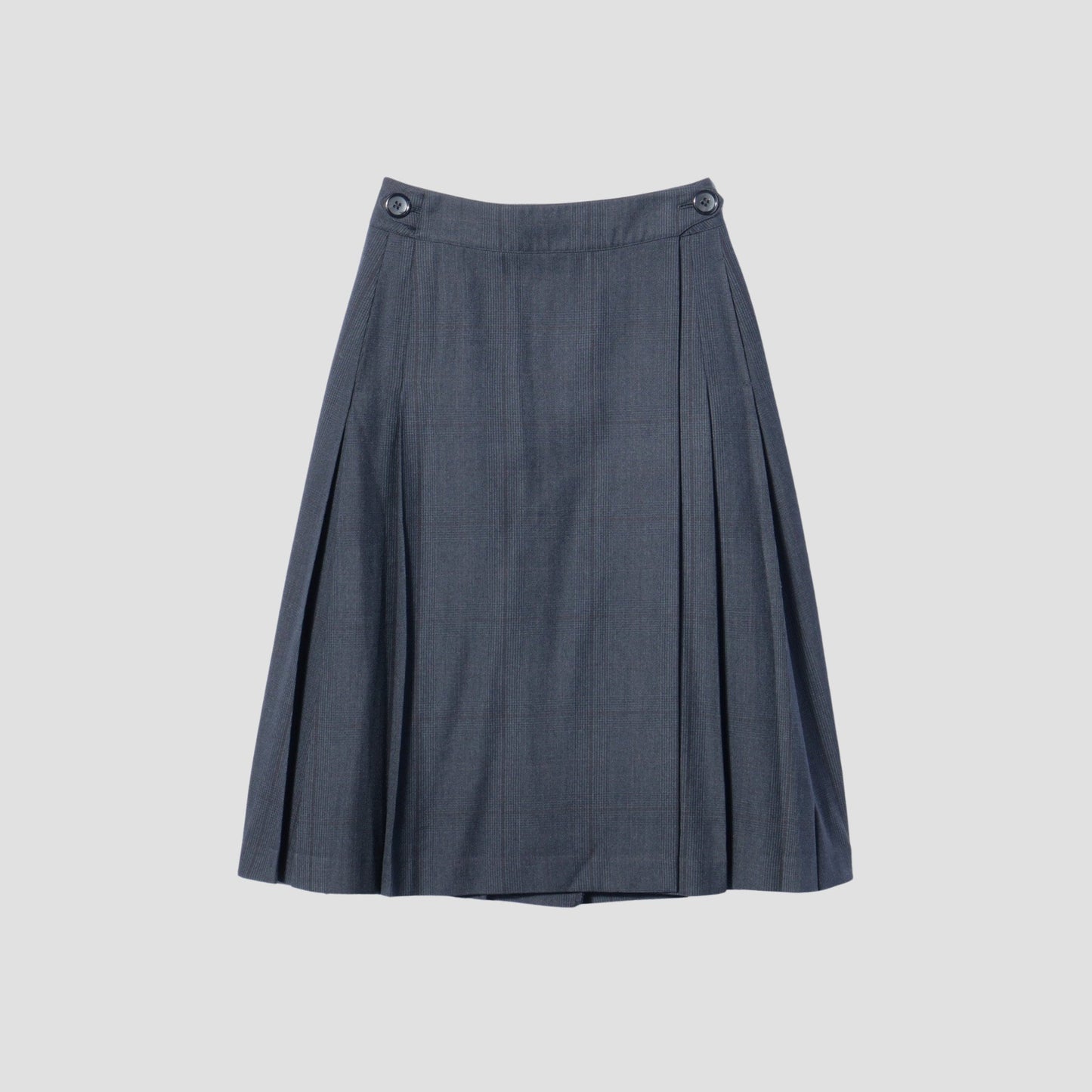 LARGE CHECK WOOL COTTON SKIRT