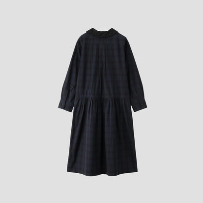 TARTAN POPLIN COTTON DRESS