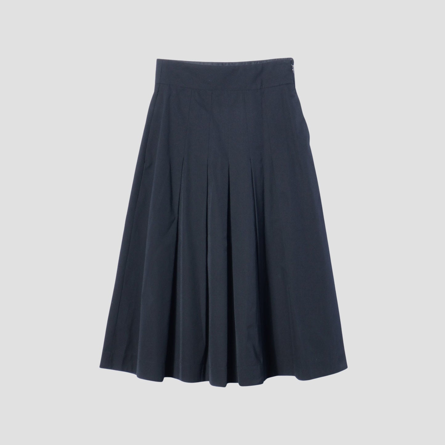 FINE WOOL COTTON TWILL SKIRT