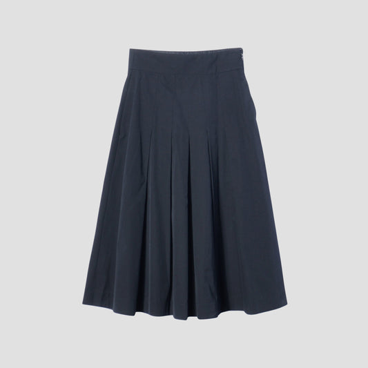 FINE WOOL COTTON TWILL SKIRT