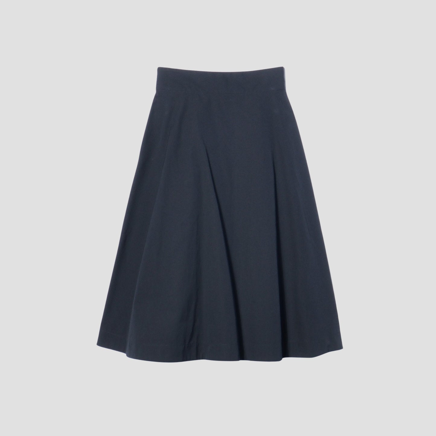 FINE WOOL COTTON TWILL SKIRT