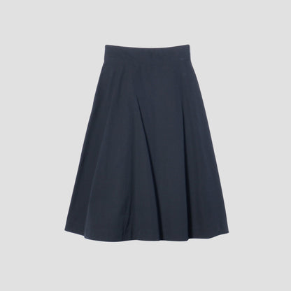 FINE WOOL COTTON TWILL SKIRT