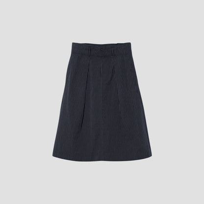 COTTON LINEN STRIPE SKIRT
