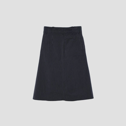 COTTON LINEN STRIPE SKIRT
