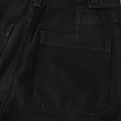 WORN LINEN COTTON DRILL TROUSERS