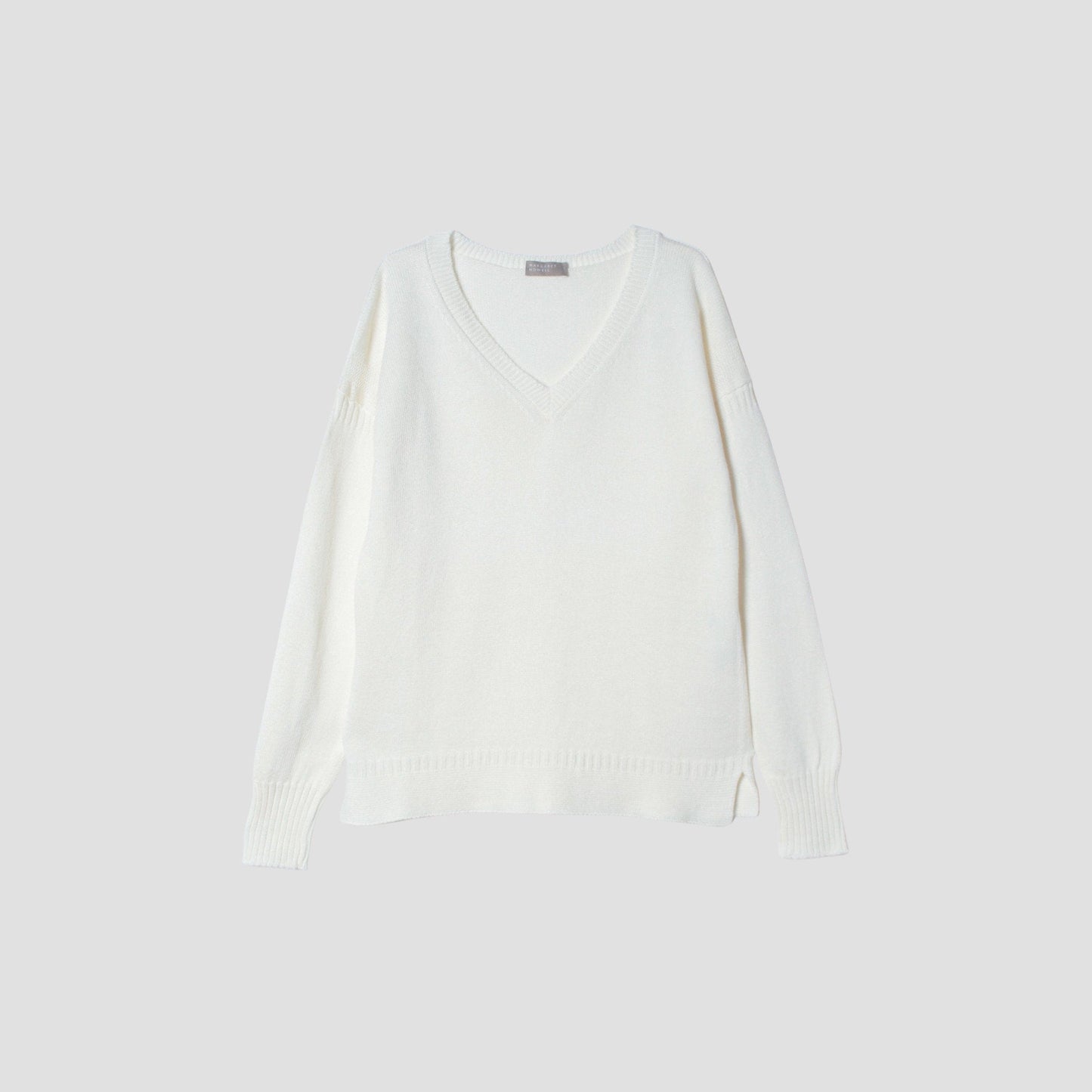 V NECK GUERNSEY KNIT