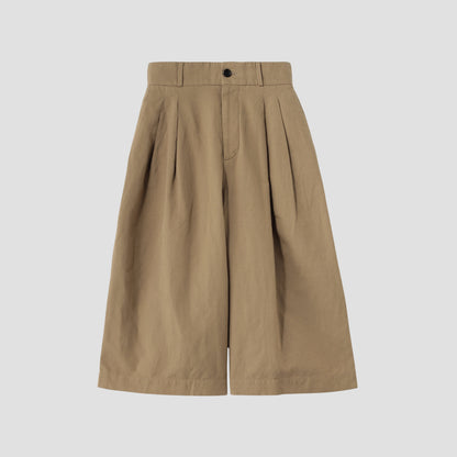 COTTON LINEN OXFORD TROUSERS