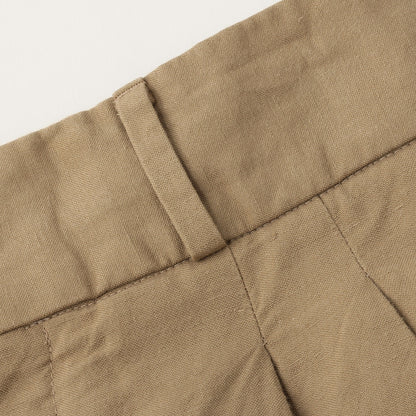 COTTON LINEN OXFORD TROUSERS