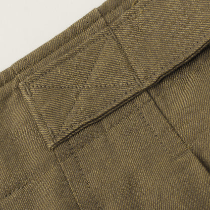 LINEN WOOL TWILL TROUSERS