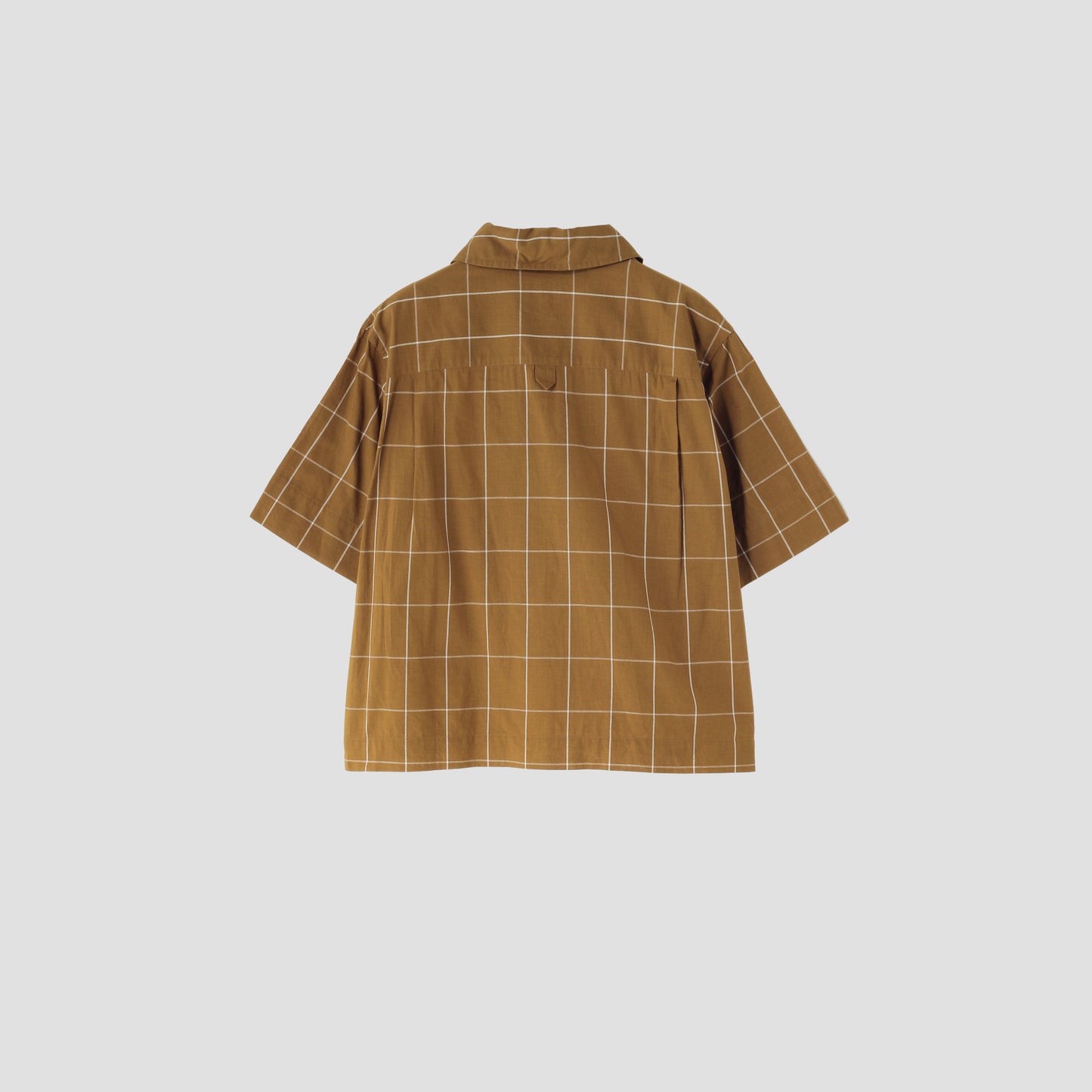 WINDOWPANE CHECK COTTON LINEN SHIRT