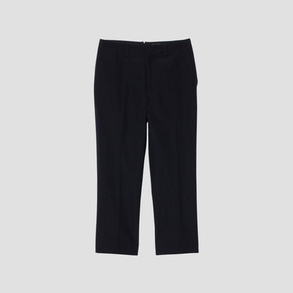 WOOL LINEN POPLIN TROUSERS