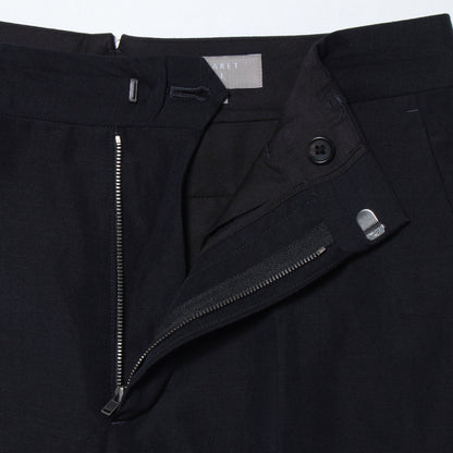 WOOL LINEN POPLIN TROUSERS