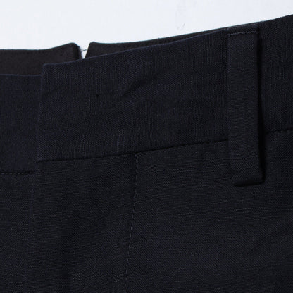 WOOL LINEN POPLIN TROUSERS
