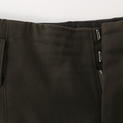 COMPACT COTTON WOOL TROUSERS