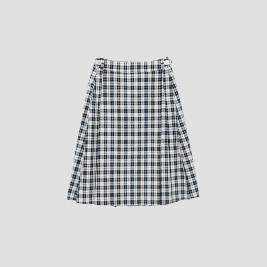 COTTON SILK CHECK SKIRT