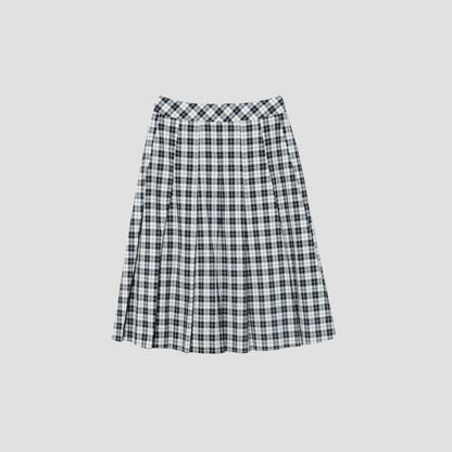 COTTON SILK CHECK SKIRT