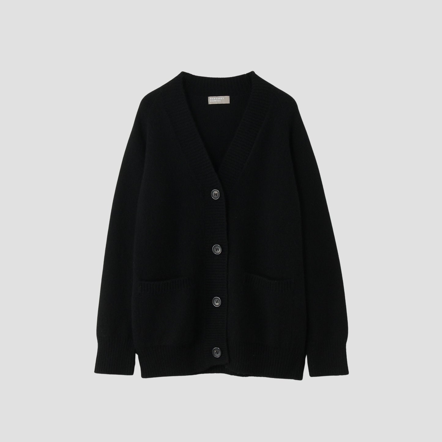 RIB COLLAR CARDIGAN KNIT