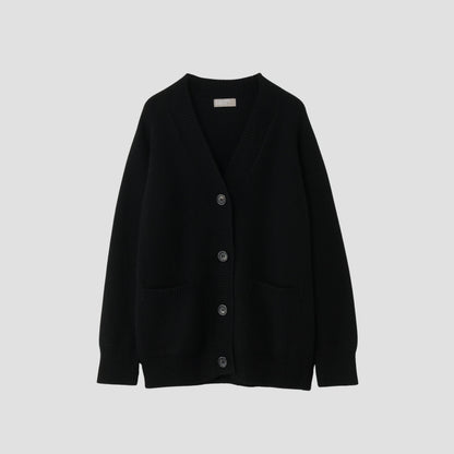 RIB COLLAR CARDIGAN KNIT