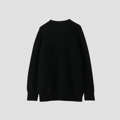 RIB COLLAR CARDIGAN KNIT