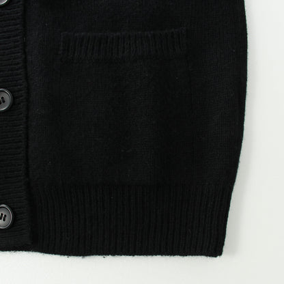 RIB COLLAR CARDIGAN KNIT