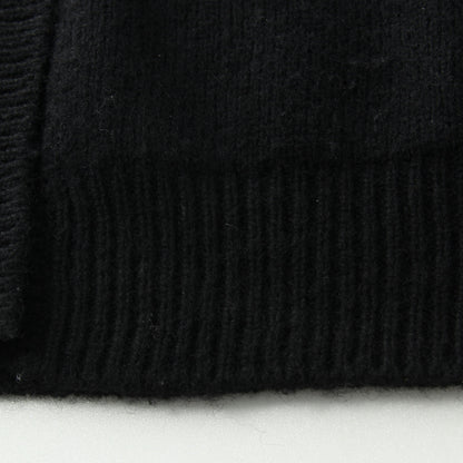 RIB COLLAR CARDIGAN KNIT